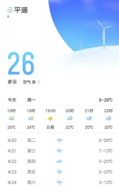 平遥天气预报，古城阴晴，皆是岁月馈赠